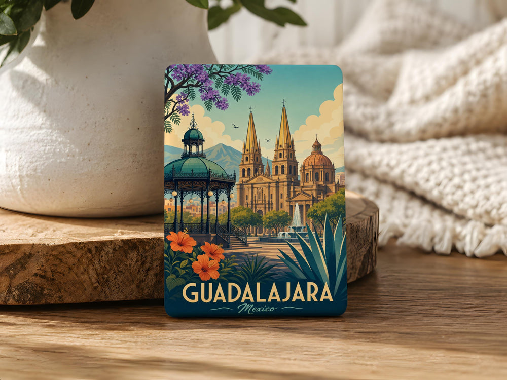 Guadalajara Mexico Fridge Magnet, Guadalajara Souvenir Magnet, Jalisco Travel Gift, Mexico City Landmark Magnet, Mexican Vacation Keepsake