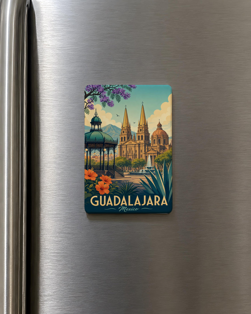 Guadalajara Mexico Fridge Magnet, Guadalajara Souvenir Magnet, Jalisco Travel Gift, Mexico City Landmark Magnet, Mexican Vacation Keepsake
