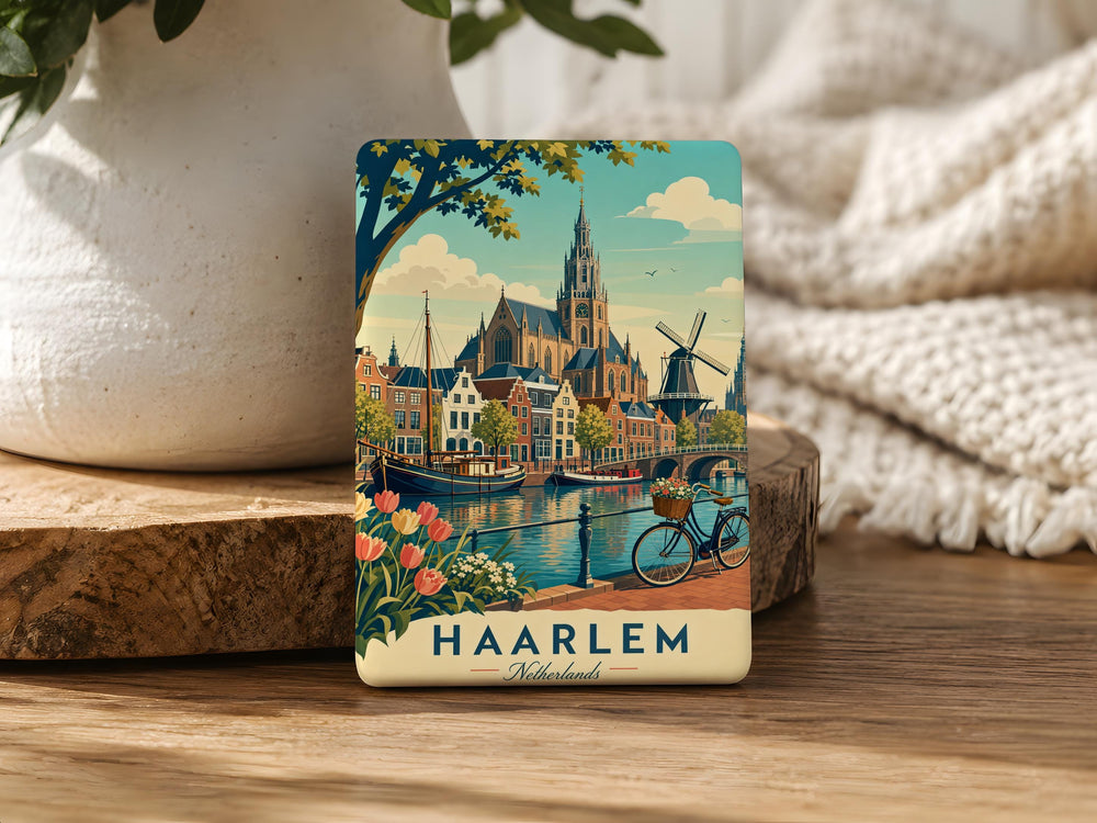 Haarlem Netherlands Fridge Magnet, Haarlem City Souvenir Magnet, Dutch Travel Gift, Netherlands Landmark Keepsake Magnet