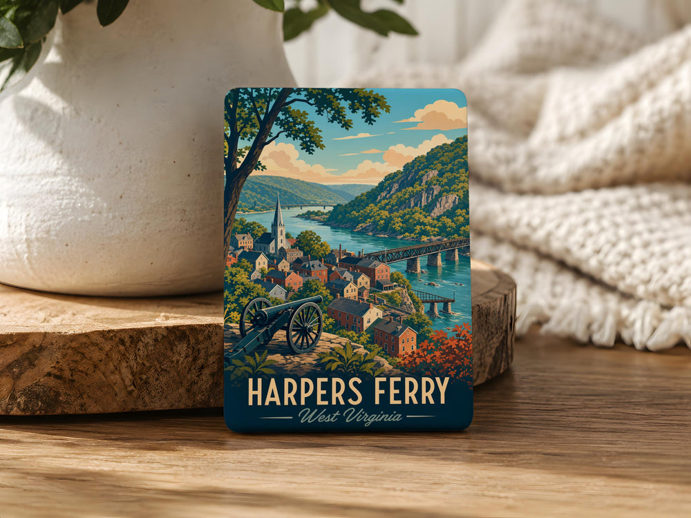 Harpers Ferry West Virginia Fridge Magnet, Harpers Ferry WV Souvenir Magnet, Historic Town Travel Keepsake Magnet