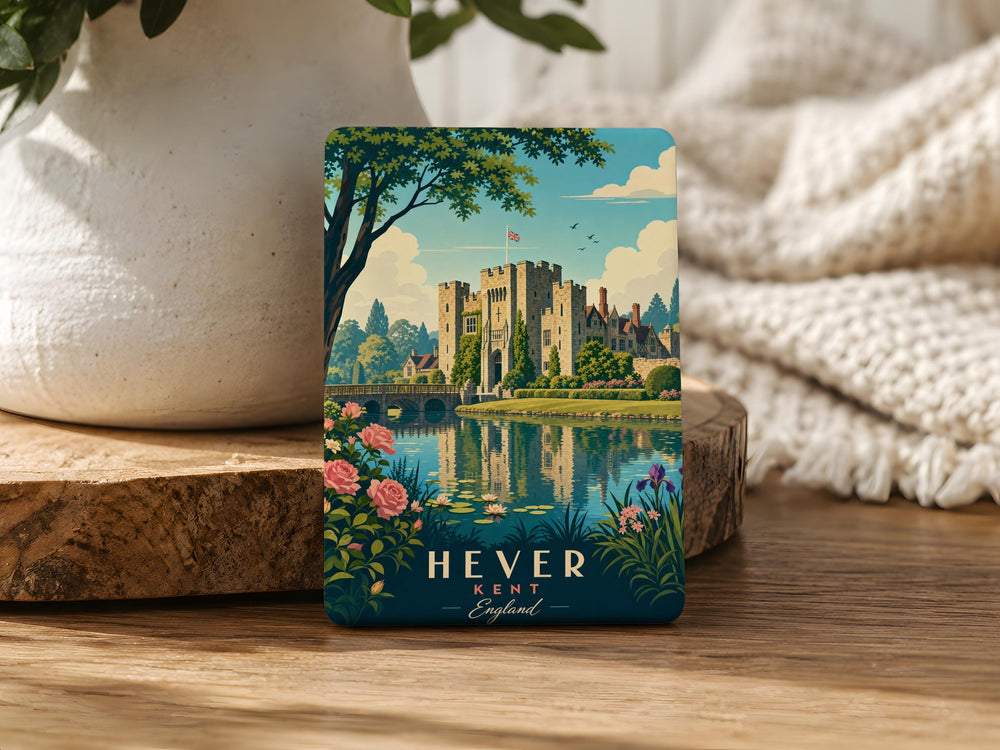 Hever Castle Fridge Magnet, Historic English Castle Souvenir Magnet, Kent England Landmark Refrigerator Magnet