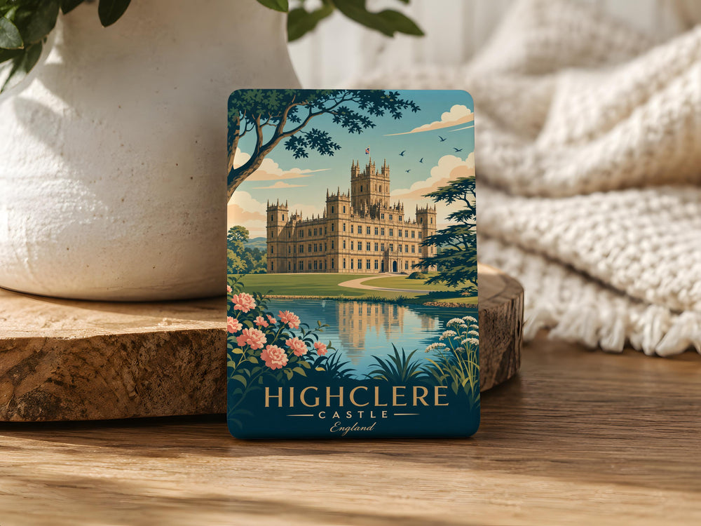 Highclere Castle Fridge Magnet, English Country Estate Landmark Souvenir, Historic Manor House Gift