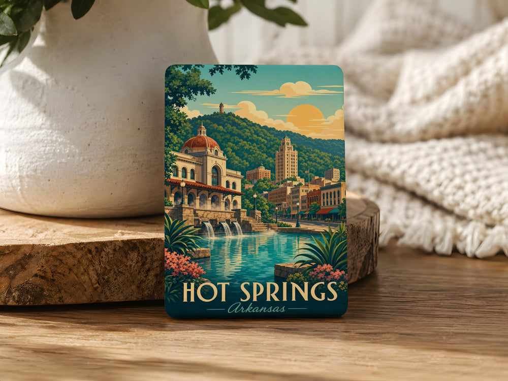 Hot Springs Arkansas Fridge Magnet, Hot Springs National Park Souvenir, Arkansas Travel Keepsake Magnet, Spa City Gift