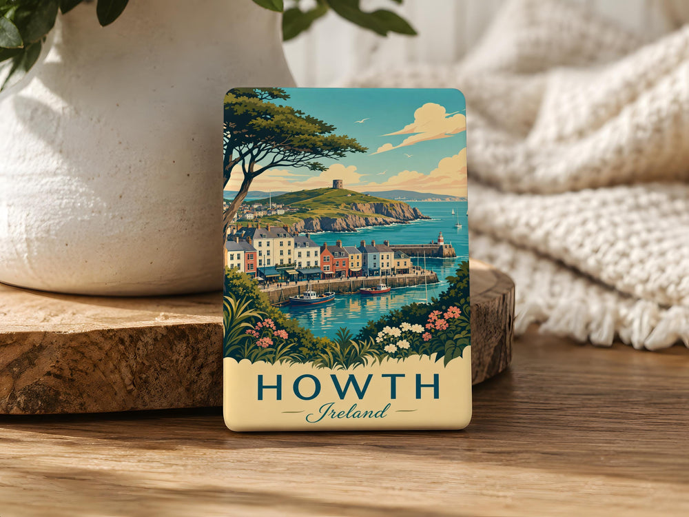 Howth Ireland Fridge Magnet, Howth Peninsula Souvenir, Dublin Bay Coastal Village Travel Keepsake Magnet
