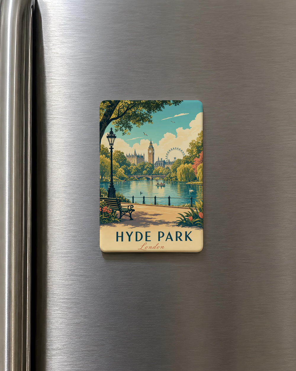 Hyde Park London Fridge Magnet, Hyde Park Landmark Souvenir Magnet, London Travel Gift, UK City Keepsake Magnet