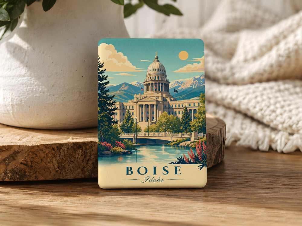 Idaho State Capitol Building Fridge Magnet, Boise Idaho Souvenir Magnet, Statehouse Landmark Travel Gift