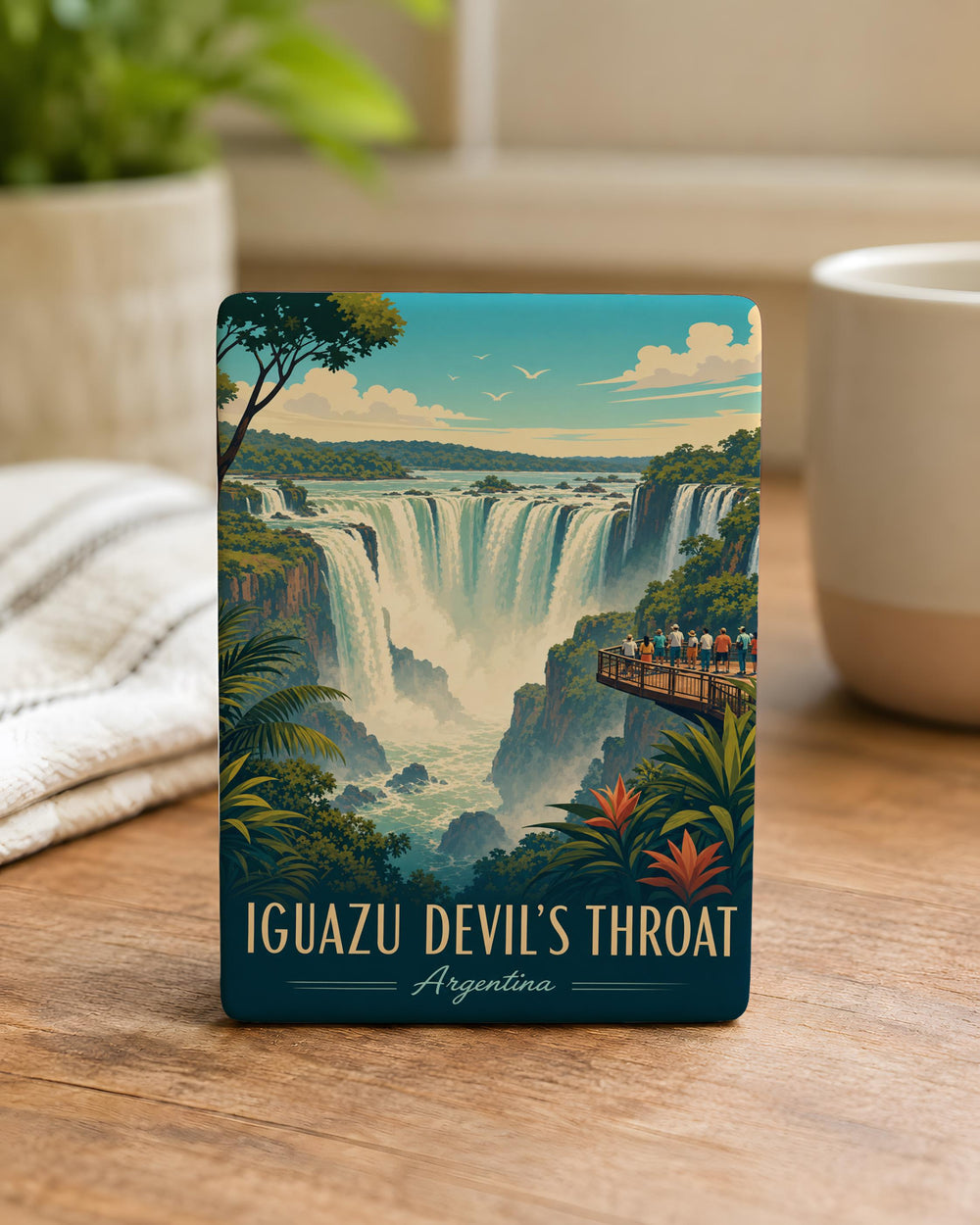 Iguazu Falls Devils Throat Fridge Magnet, Argentina Brazil Waterfall Souvenir, Iguazu National Park Travel Gift