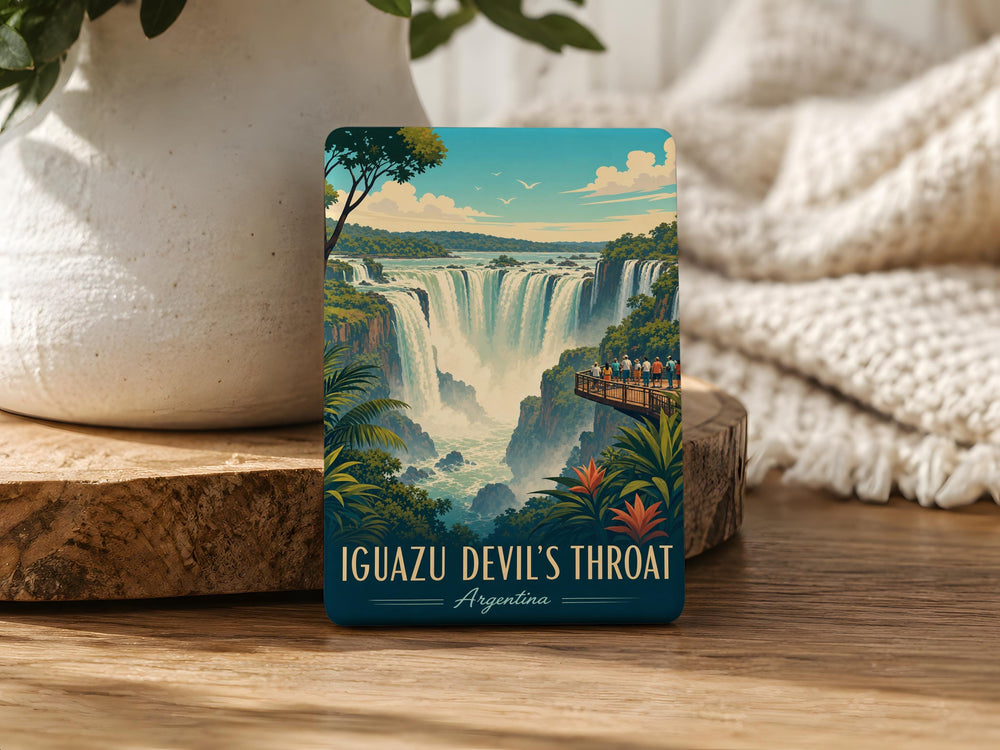 Iguazu Falls Devils Throat Fridge Magnet, Argentina Brazil Waterfall Souvenir, Iguazu National Park Travel Gift