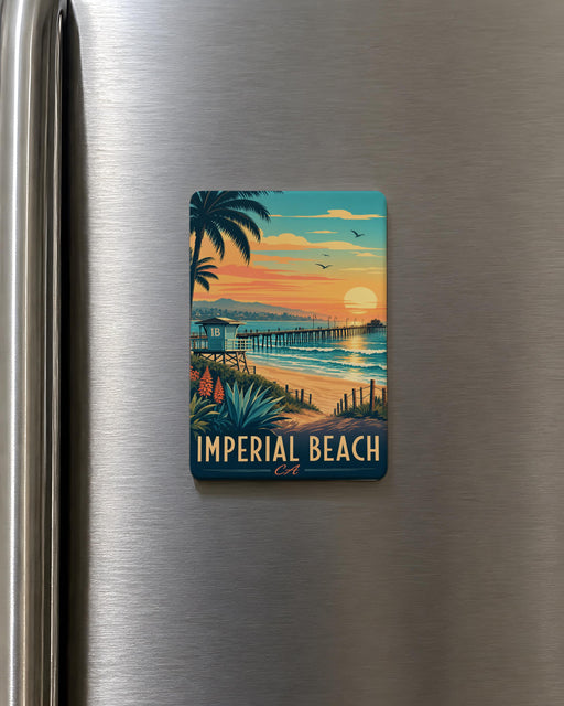 Imperial Beach CA Fridge Magnet, Imperial Beach California Souvenir Magnet, Beach Town Travel Gift, Coastal Keepsake Magnet