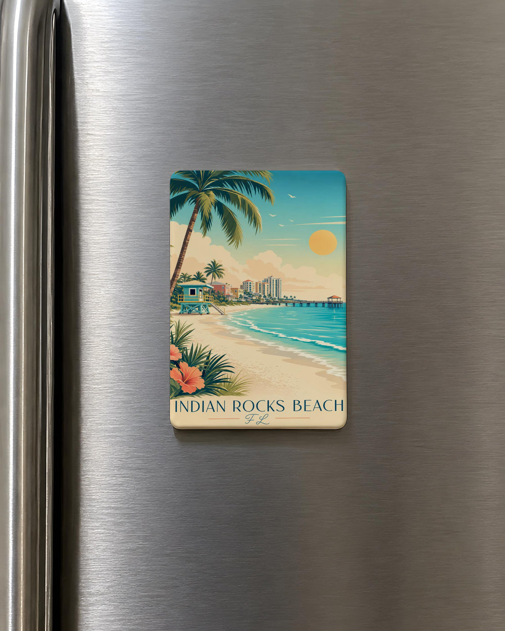 Indian Rocks Beach Florida Fridge Magnet, Indian Rocks Beach FL Souvenir Magnet, Coastal Beach Town Travel Gift
