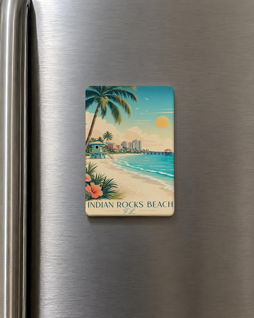 Indian Rocks Beach Florida Fridge Magnet, Indian Rocks Beach FL Souvenir Magnet, Coastal Beach Town Travel Gift