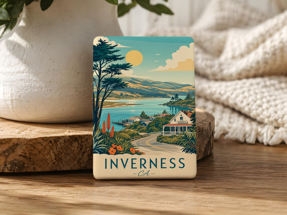 Inverness CA Fridge Magnet, Inverness California Souvenir, Point Reyes National Seashore Travel Keepsake Magnet