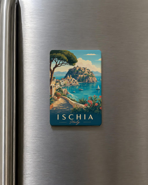 Ischia Italy Fridge Magnet, Ischia Island Souvenir Magnet, Italy Travel Gift, Mediterranean Island Keepsake, Vacation Memory Magnet