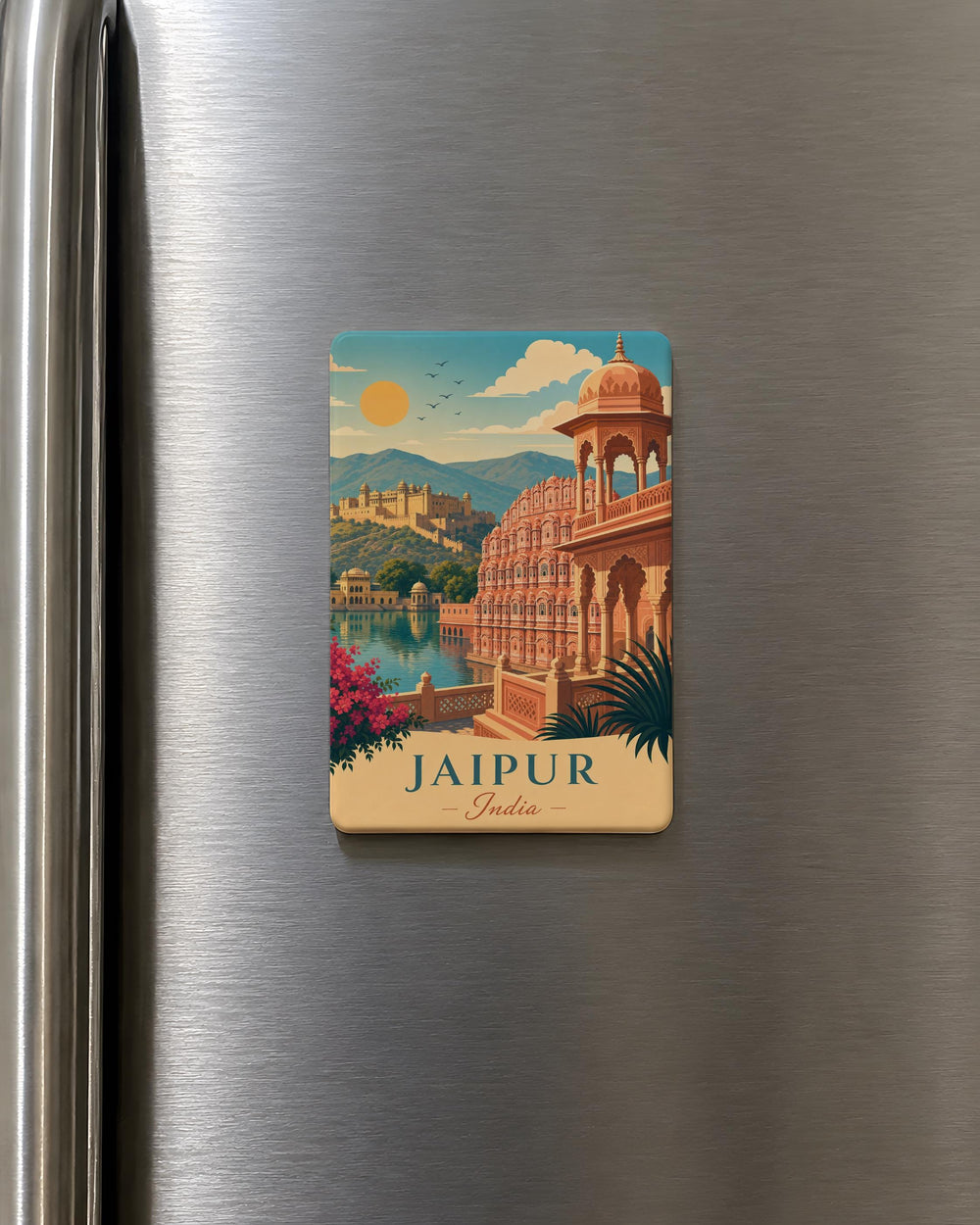 Jaipur India Fridge Magnet, Jaipur City Landmark Souvenir Magnet, Rajasthan Travel Gift, India Vacation Keepsake Magnet