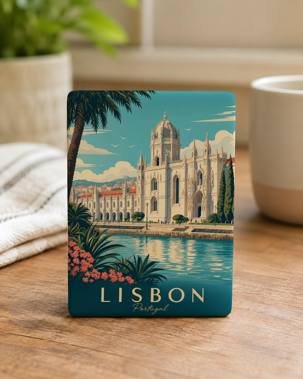 Jeronimos Monastery Fridge Magnet, Lisbon Portugal Landmark Souvenir, Historic Monastery Travel Keepsake Magnet
