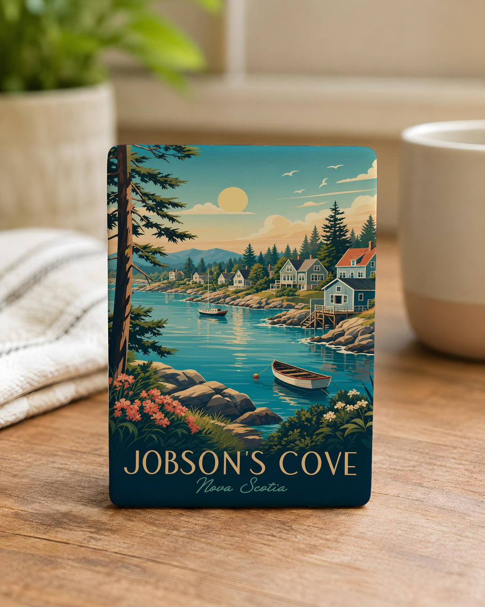 Jobsons Cove Fridge Magnet, Boston Harbor Waterfront Landmark Souvenir Magnet, Massachusetts Travel Keepsake Gift