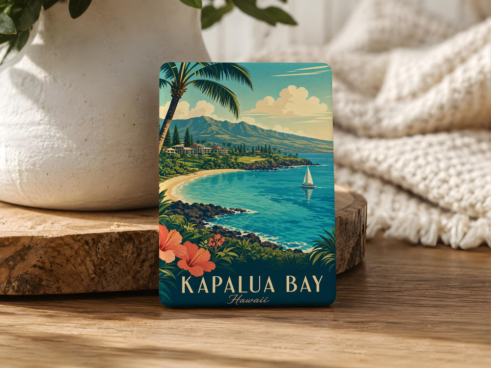Kapalua Bay Hawaii Fridge Magnet, Maui Beach Cove Souvenir, Tropical Ocean Scenic Travel Keepsake Magnet