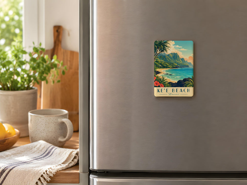 Key Beach Fridge Magnet, Florida Keys Souvenir Magnet, Tropical Beach Vacation Keepsake, Coastal Island Travel Gift