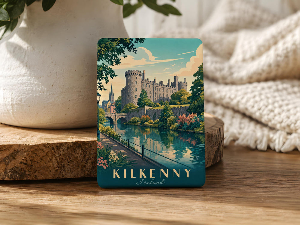 Kilkenny Castle Fridge Magnet, Ireland Castle Souvenir Magnet, Irish Landmark Travel Keepsake Magnet