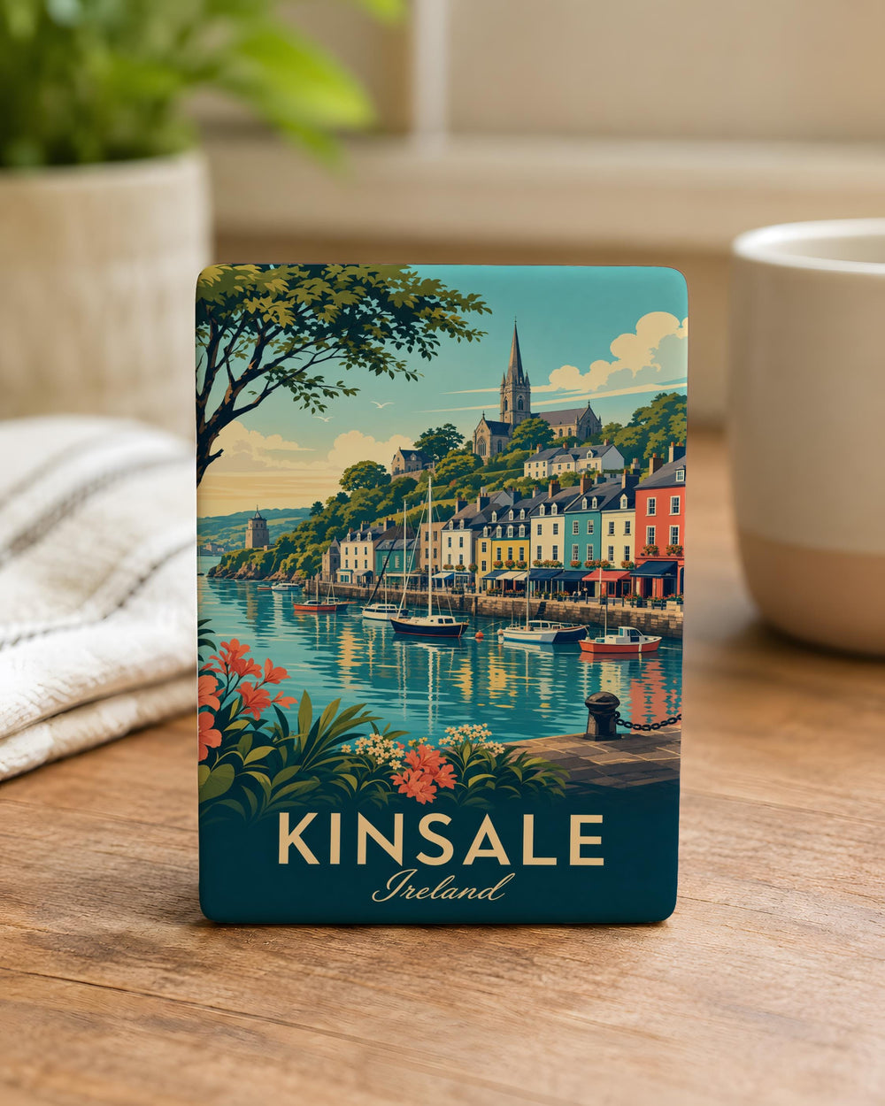 Kinsale Ireland Fridge Magnet, Kinsale Harbor Souvenir, County Cork Travel Gift, Irish Coastal Town Keepsake Magnet