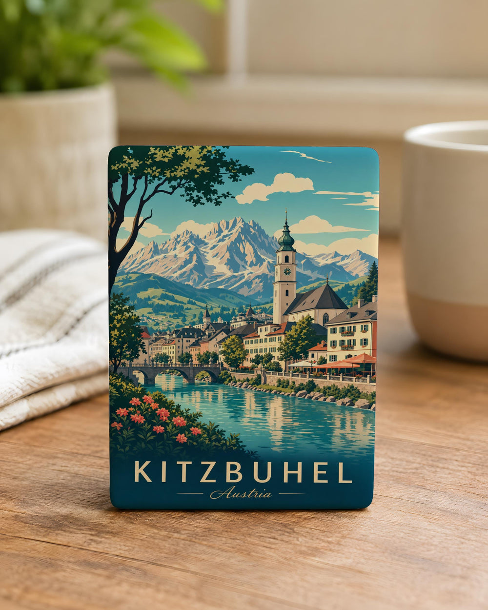 Kitzbuhel Austria Fridge Magnet, Kitzbuhel Tirol Souvenir Magnet, Austrian Alps Travel Gift, Kitzbuhel Landmark Magnet