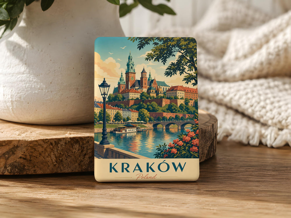 Krakow Poland Fridge Magnet, Krakow City Souvenir Magnet, Poland Travel Gift, Krakow Landmark Magnet, Polish Home Decor Magnet