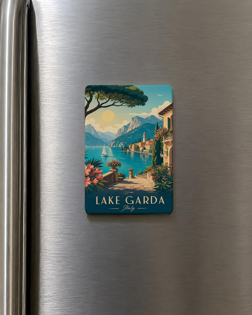 Lake Garda Italy Fridge Magnet, Italian Lake Souvenir Magnet, Garda Travel Gift, Northern Italy Vacation Keepsake Magnet