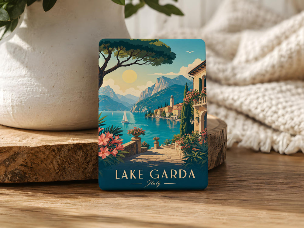 Lake Garda Italy Fridge Magnet, Italian Lake Souvenir Magnet, Garda Travel Gift, Northern Italy Vacation Keepsake Magnet