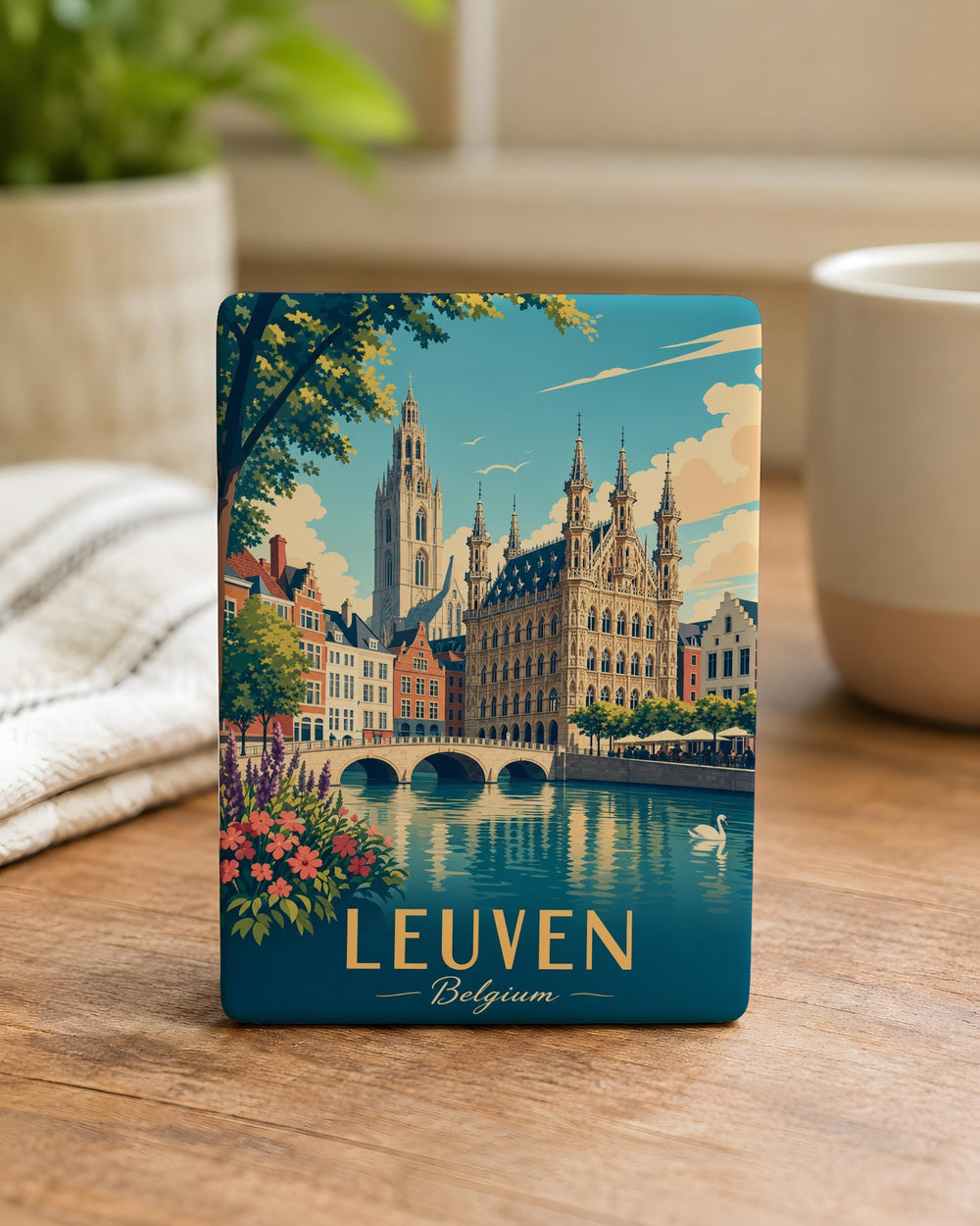 Leuven Belgium Fridge Magnet, Leuven City Souvenir Magnet, Belgium Travel Magnet, Leuven Landmark Magnet, Belgian Gift Magnet