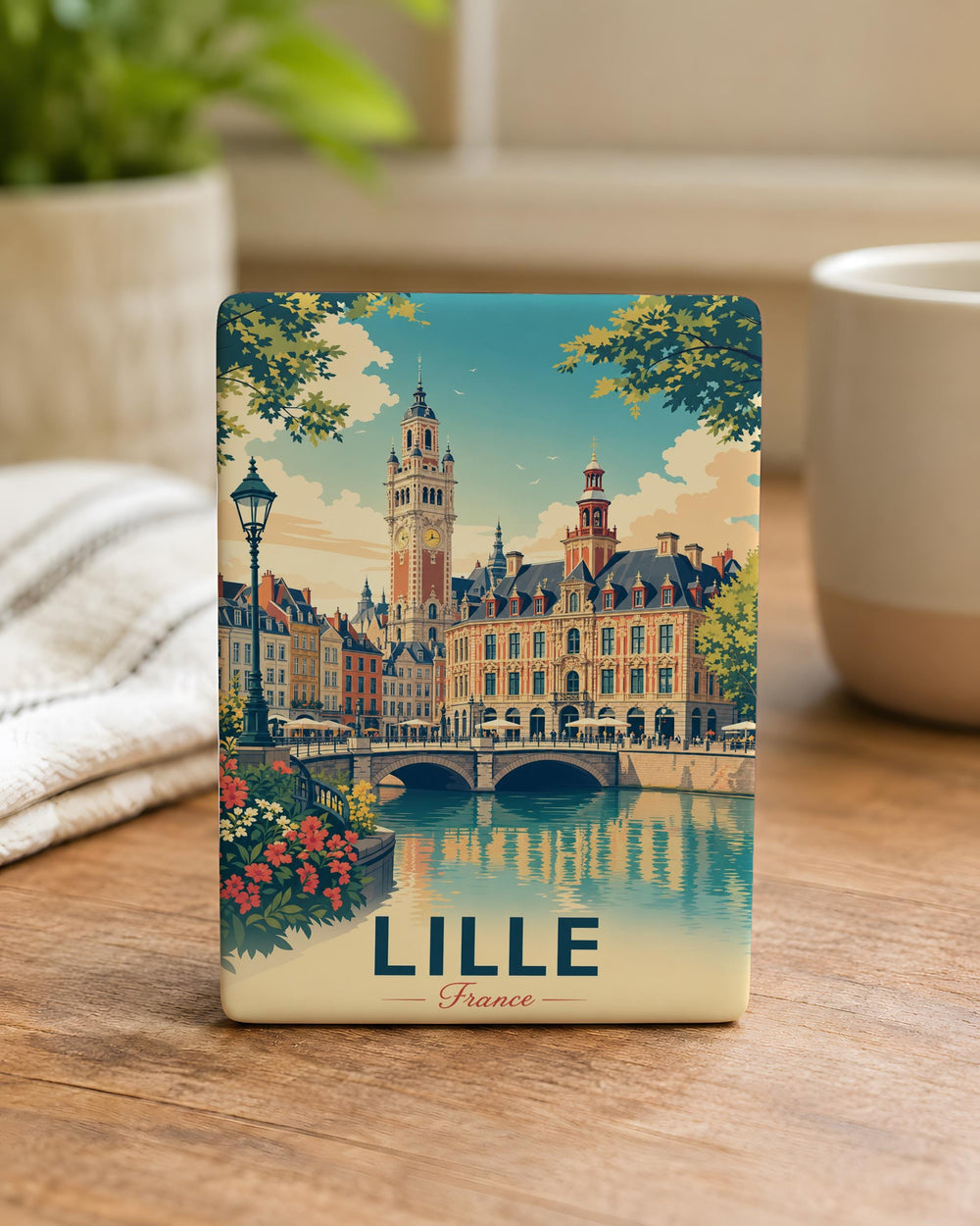 Lille France Fridge Magnet, Lille City Souvenir Magnet, France Travel Gift, Lille Landmark Refrigerator Magnet