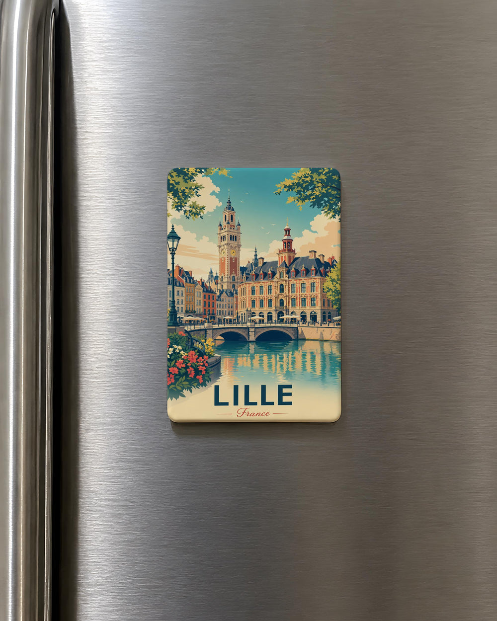 Lille France Fridge Magnet, Lille City Souvenir Magnet, France Travel Gift, Lille Landmark Refrigerator Magnet