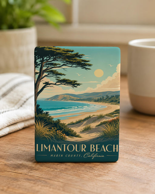 Limantour Beach Fridge Magnet, Point Reyes Seashore Souvenir, California Coast Travel Gift, Ocean Beach Keepsake