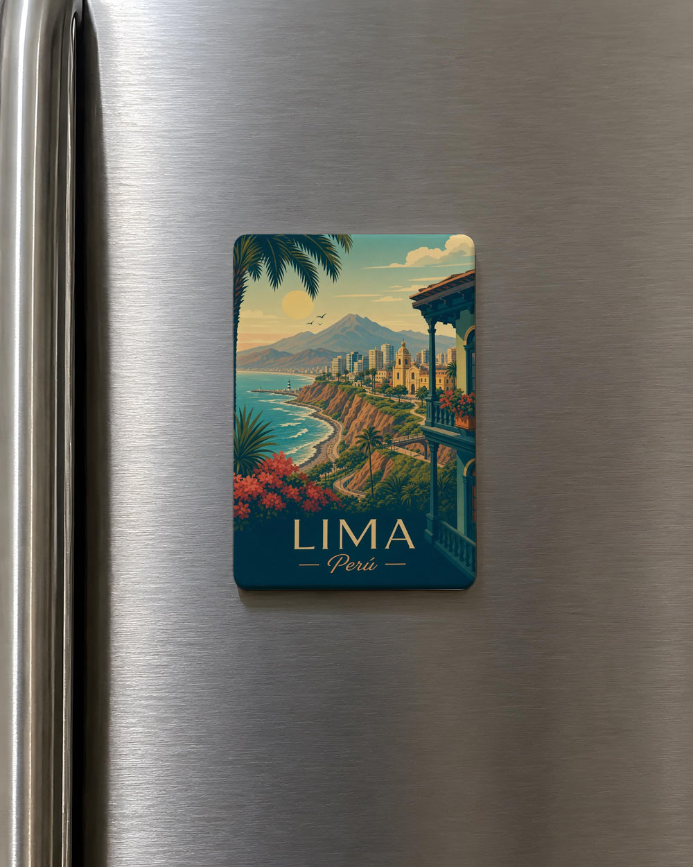 Lima Peru Fridge Magnet, Lima Souvenir Magnet, Peru Travel Gift, Lima Landmark Keepsake, South America Vacation Magnet