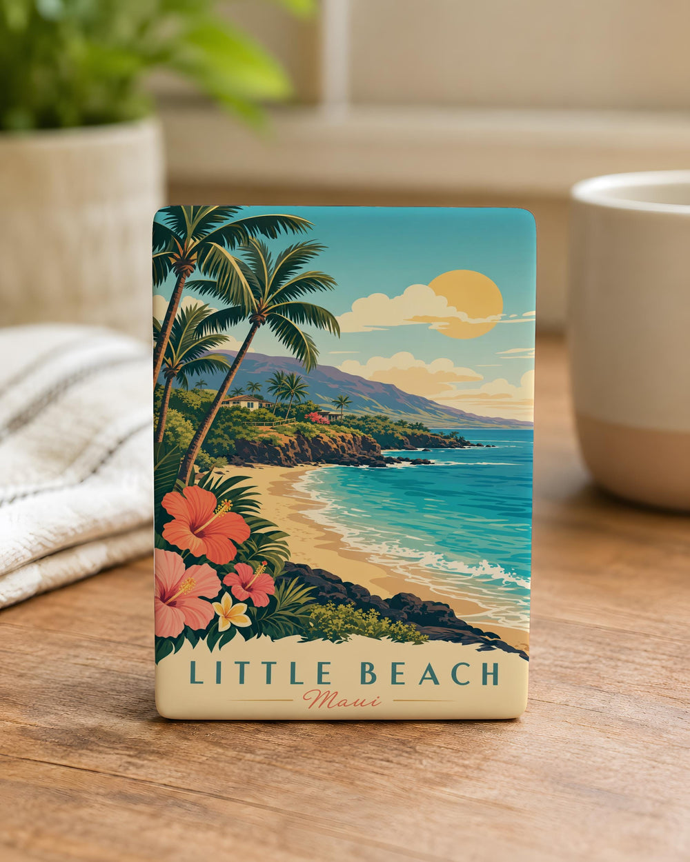 Little Beach Maui Fridge Magnet, Maui Hawaii Beach Scene Souvenir Magnet, Little Beach Lahaina Travel Keepsake Gift