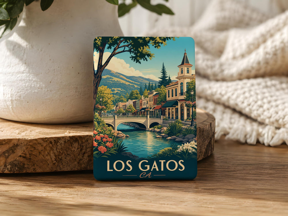 Los Gatos CA Fridge Magnet, Los Gatos California Souvenir Magnet, Bay Area Travel Gift, Santa Cruz Mountains Keepsake