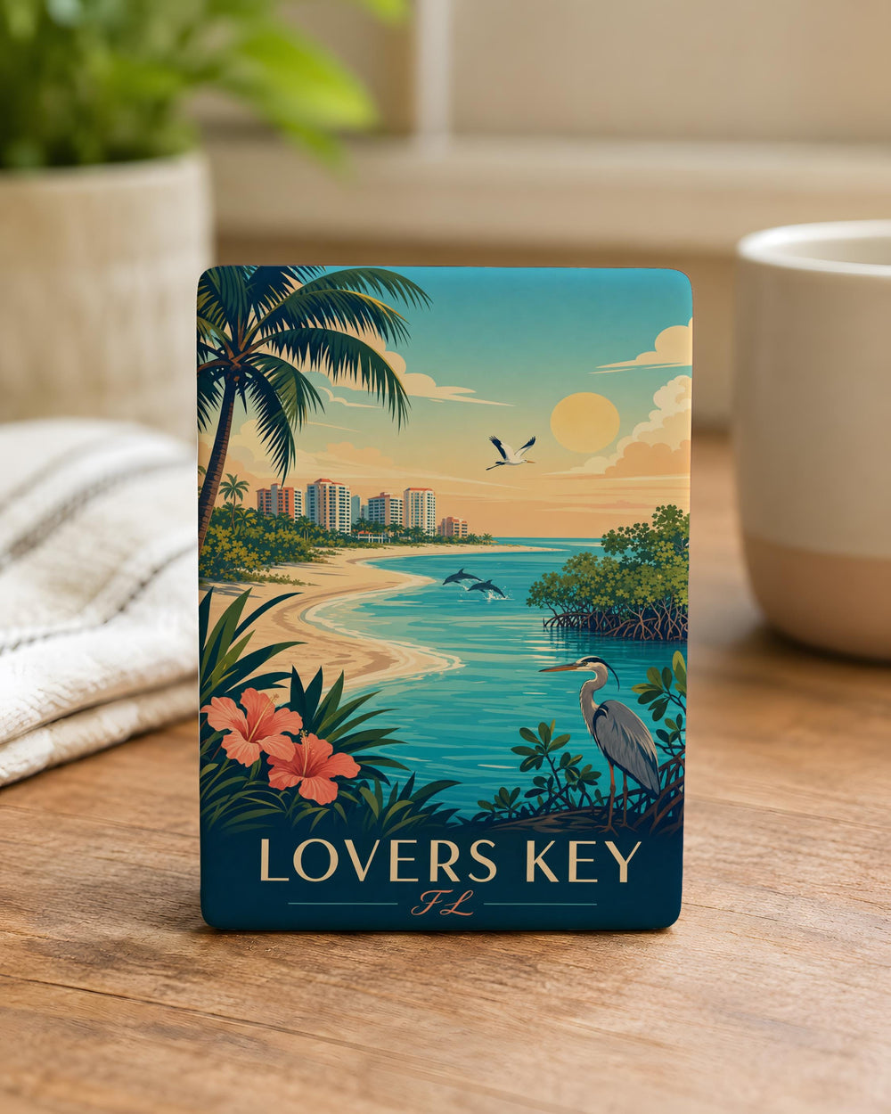Lovers Key Florida Fridge Magnet, Lovers Key FL Souvenir Magnet, Beach Island Vacation Gift, Coastal Travel Keepsake