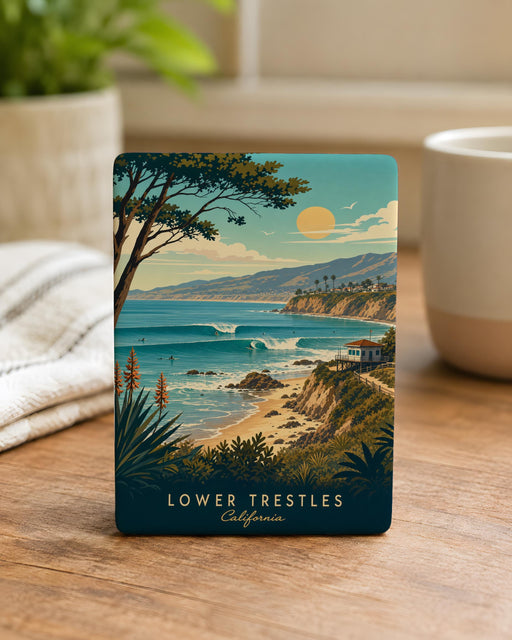 Lower Trestles Fridge Magnet, Surf Spot Souvenir, San Clemente California Beach Landmark Magnet, Ocean Wave Travel Gift