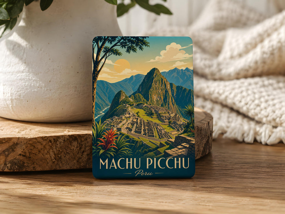 Machu Picchu Peru Fridge Magnet, Inca Ruins Souvenir Magnet, Peru Travel Gift, Cusco Landmark Refrigerator Magnet