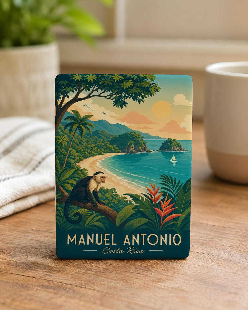 Manuel Antonio Costa Rica Fridge Magnet, Manuel Antonio National Park Souvenir, Costa Rica Travel Gift, Beach Wildlife Magnet