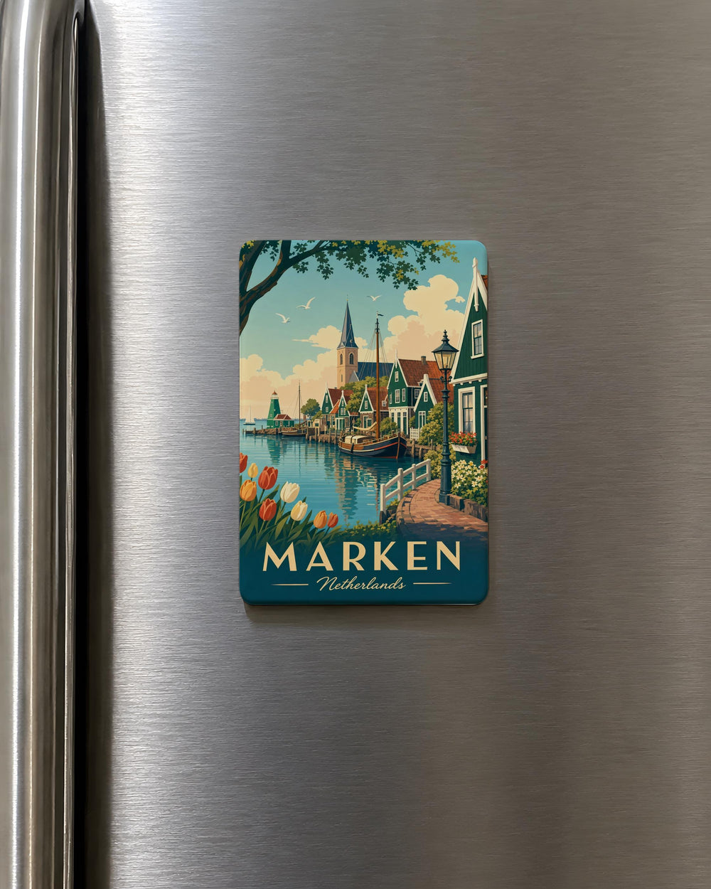 Marken Netherlands Fridge Magnet, Dutch Village Landmark Souvenir Magnet, Holland Travel Gift, Netherlands Keepsake Magnet
