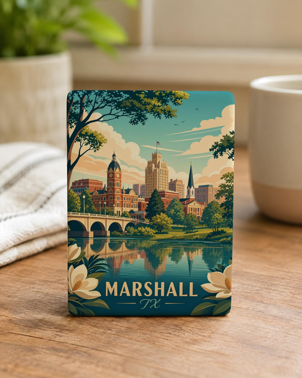 Marshall TX Fridge Magnet, Marshall Texas Souvenir Magnet, Harrison County Travel Gift, East Texas Keepsake Magnet