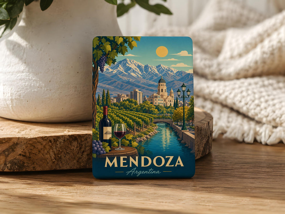 Mendoza Argentina Fridge Magnet, Mendoza Souvenir Magnet, Argentina Travel Gift, Andes Mountains Mendoza Keepsake Magnet