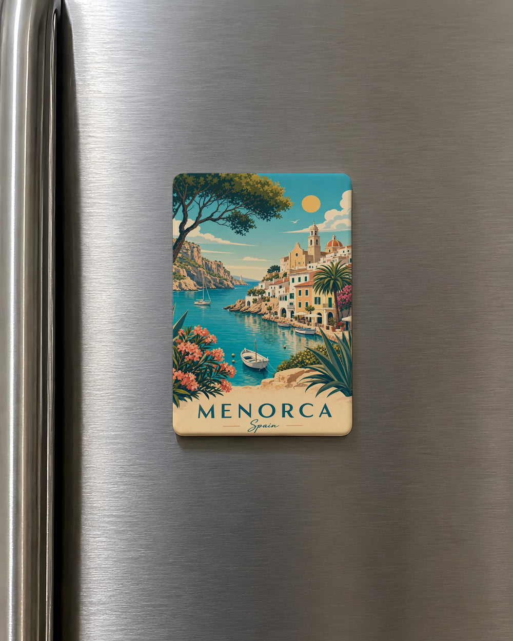 Menorca Spain Fridge Magnet, Menorca Island Souvenir Magnet, Balearic Islands Travel Gift, Spain Vacation Keepsake Magnet