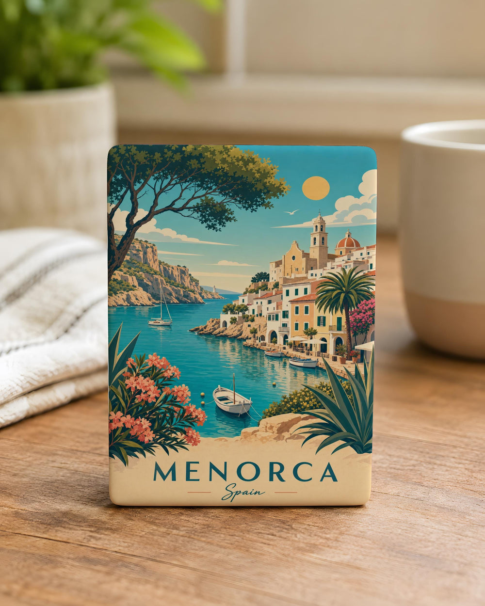 Menorca Spain Fridge Magnet, Menorca Island Souvenir Magnet, Balearic Islands Travel Gift, Spain Vacation Keepsake Magnet