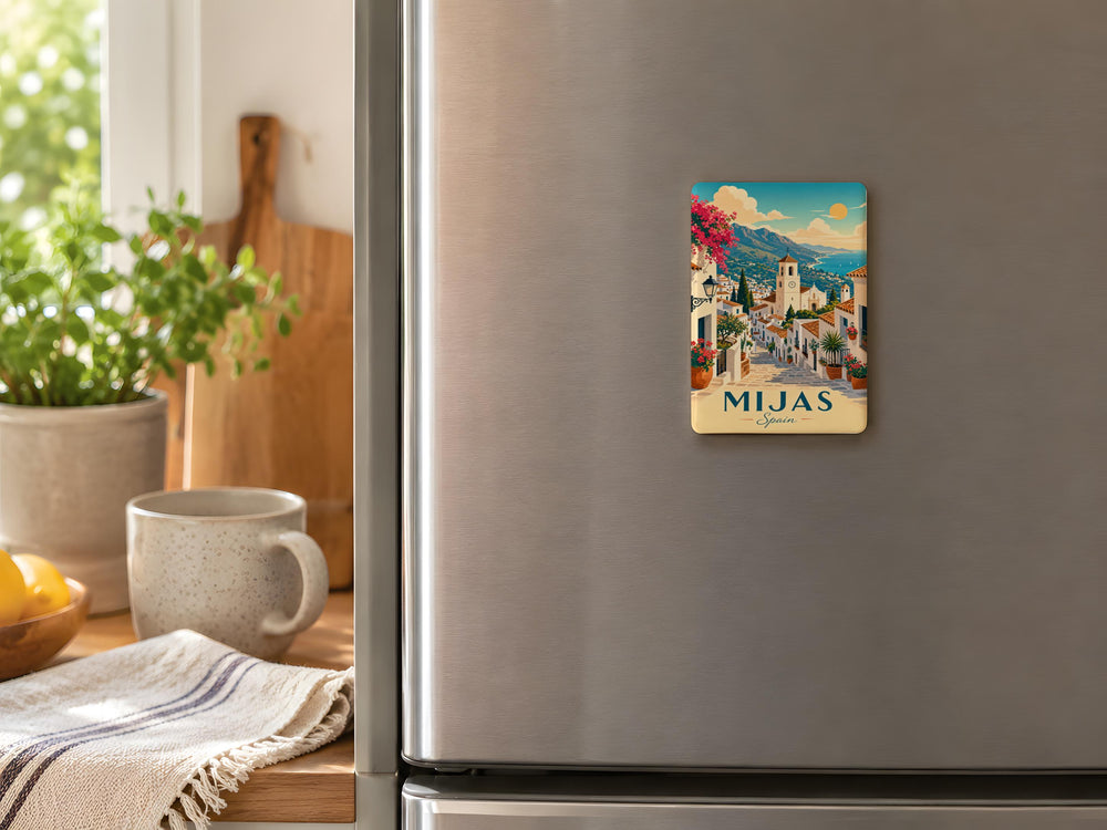Mijas Spain Fridge Magnet, Mijas Andalusia Souvenir Magnet, Spanish Village Travel Keepsake, Costa del Sol Gift Magnet