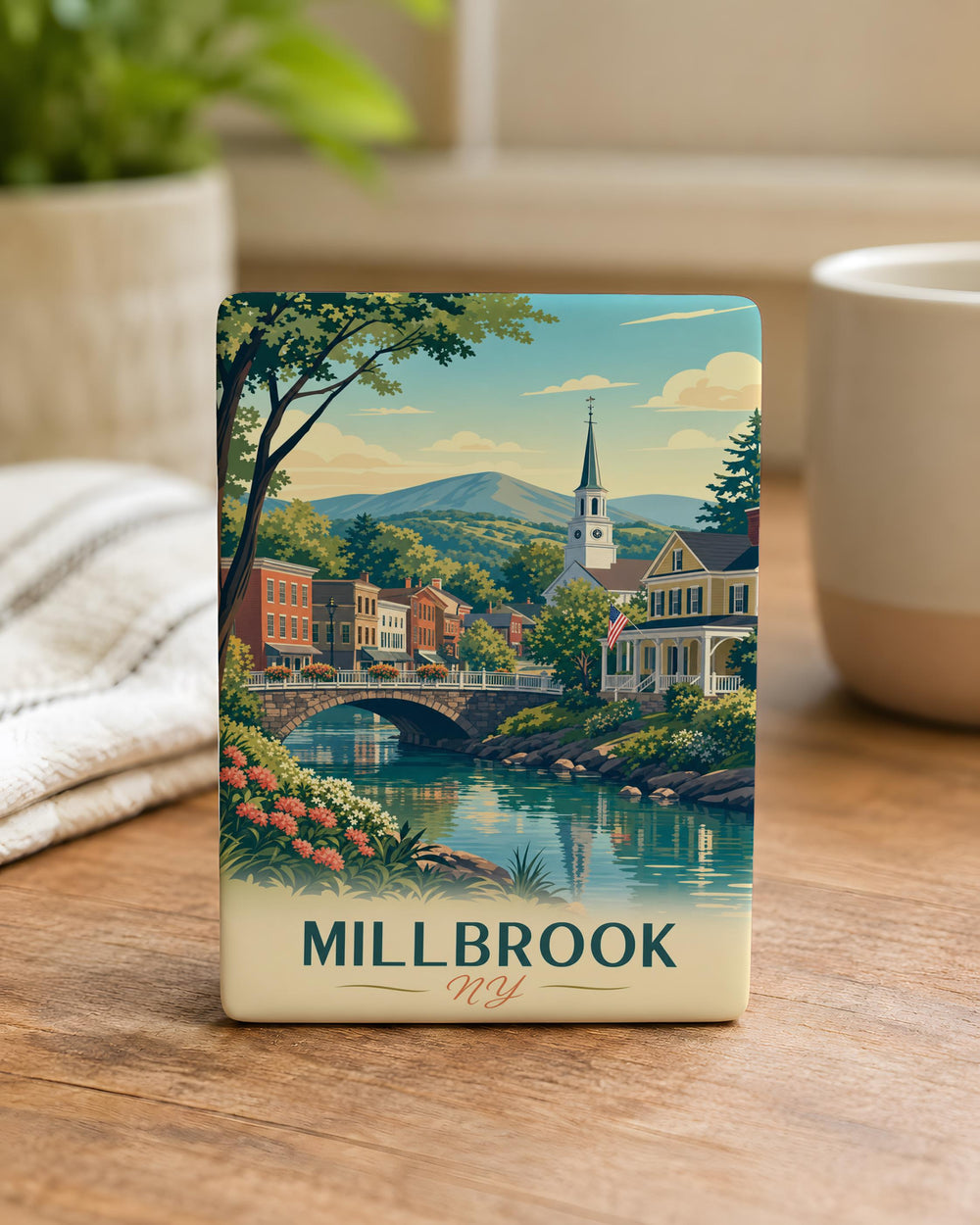 Millbrook NY Fridge Magnet, Millbrook New York Souvenir Magnet, Dutchess County Travel Keepsake, Hudson Valley Gift