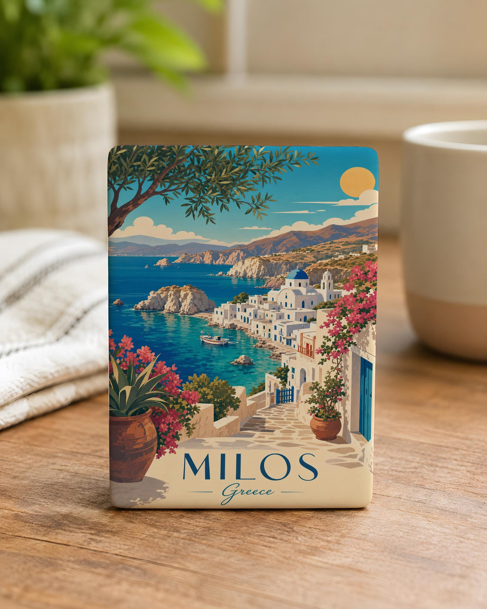 Milos Greece Fridge Magnet, Milos Island Souvenir Magnet, Greek Islands Travel Keepsake, Aegean Sea Vacation Gift