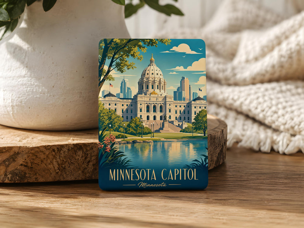 Minnesota State Capitol Fridge Magnet, St. Paul Minnesota Landmark Souvenir Magnet, Minnesota Capitol Building Magnet