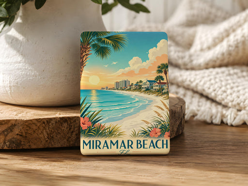 Miramar Beach FL Fridge Magnet, Miramar Beach Florida Souvenir Magnet, Coastal Beach Town Travel Keepsake Gift