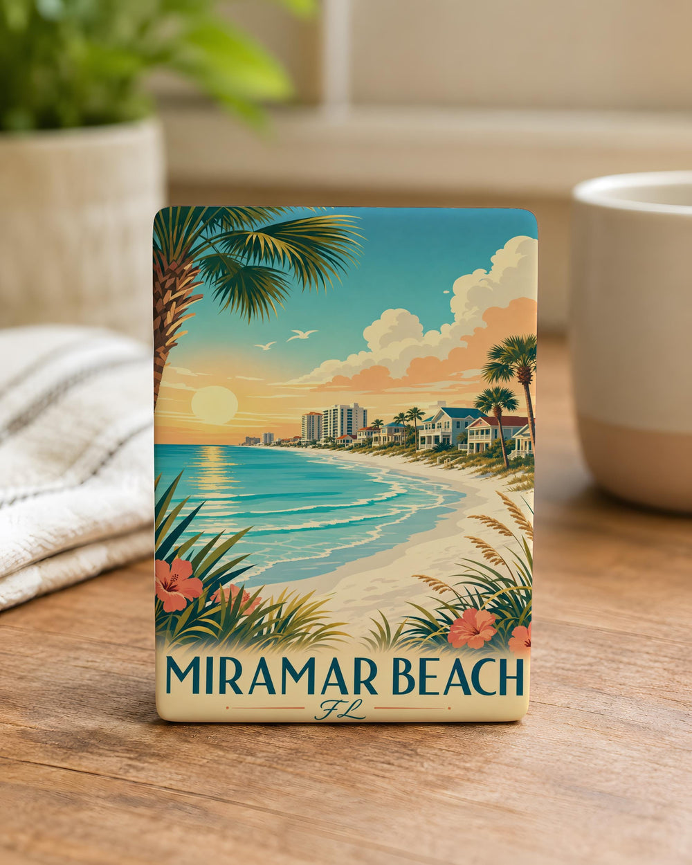 Miramar Beach FL Fridge Magnet, Miramar Beach Florida Souvenir Magnet, Coastal Beach Town Travel Keepsake Gift